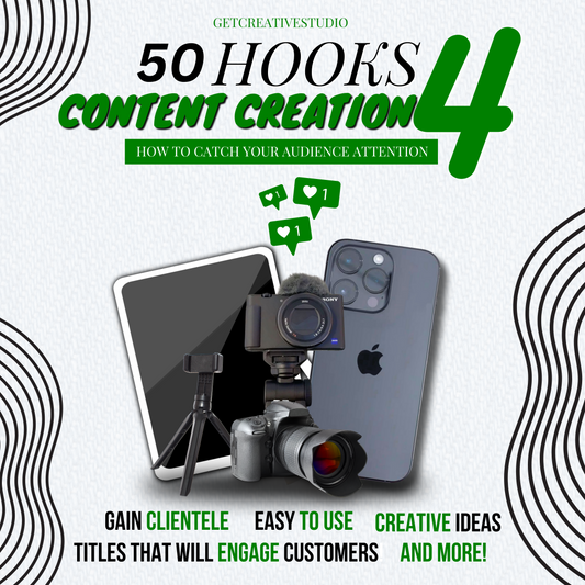 50+ Content Creation Hooks E-Book